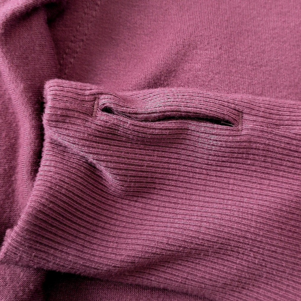 Kinesis Pullover Sweatshirt Women 3X Purple Thumbhole Kangaroo Pocket Side Slit - Picture 7 of 12